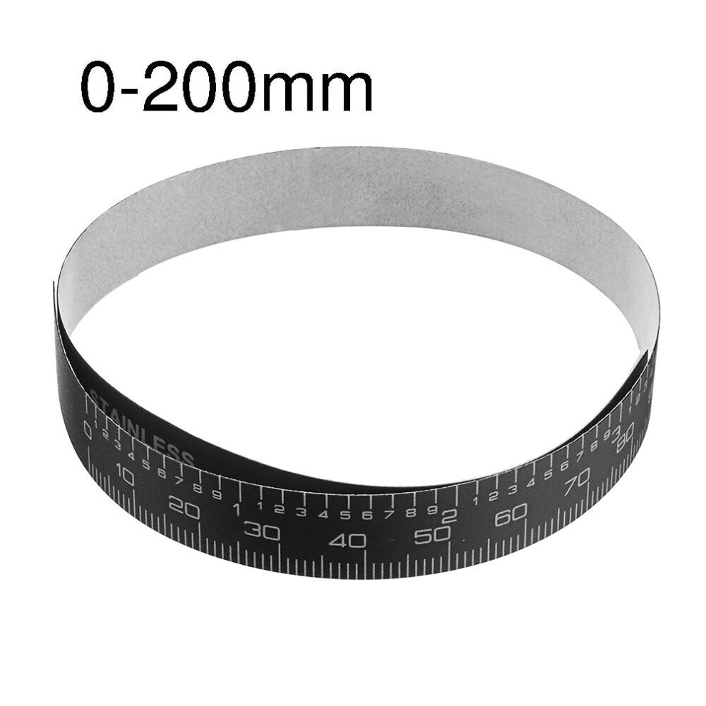 (200mm) 0-100/150/200/300mm Self Adhesive Metric/Inch Ruler Black Tape for Digital Caliper Replacement