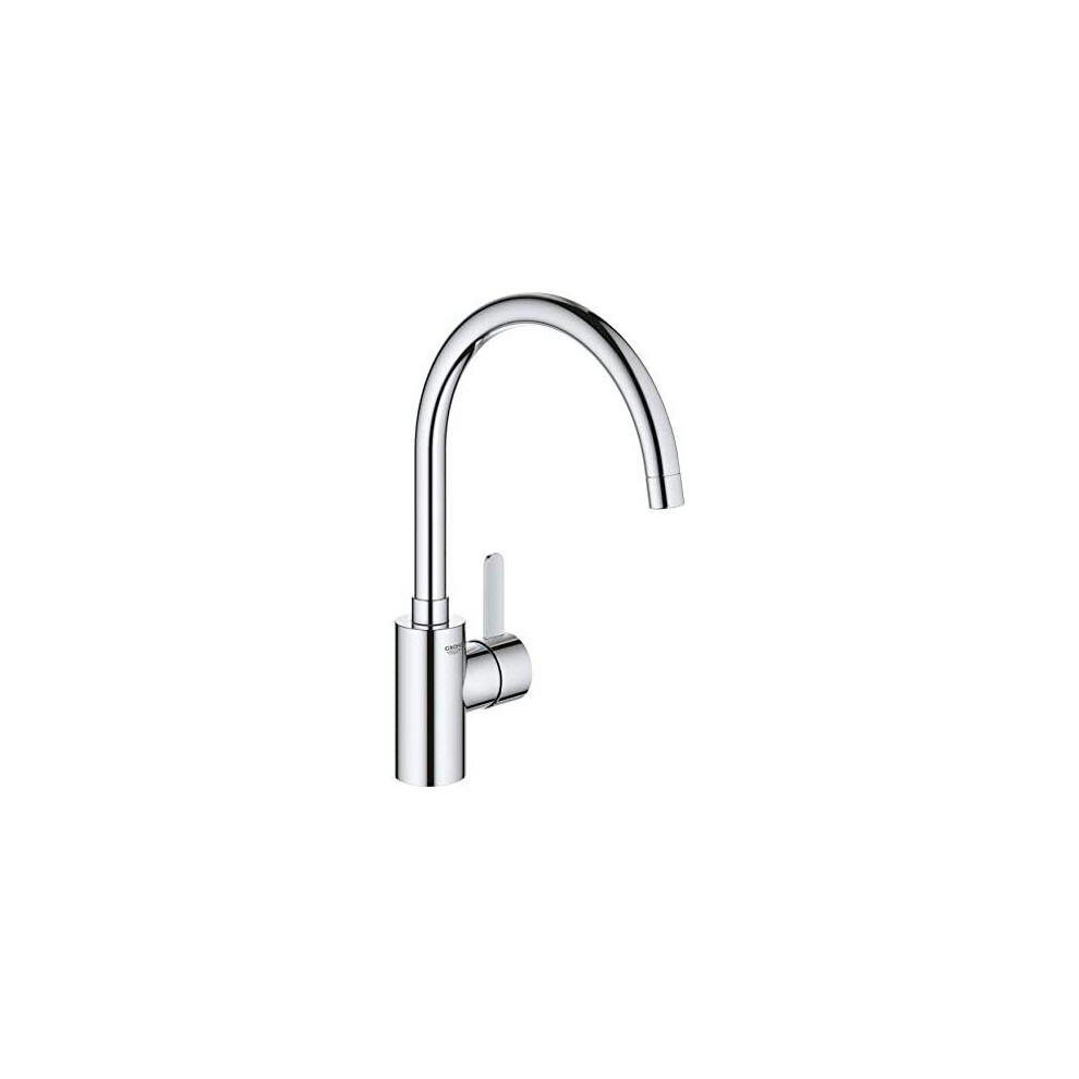 GROHE Eurosmart Cosmopolitan | Kitchen Tap - Single-Lever Sink Mixer, 5.7 L/min | Kitchen Tap with Swivelling High Spout, Die-Cast Zinc Body, Chrome |