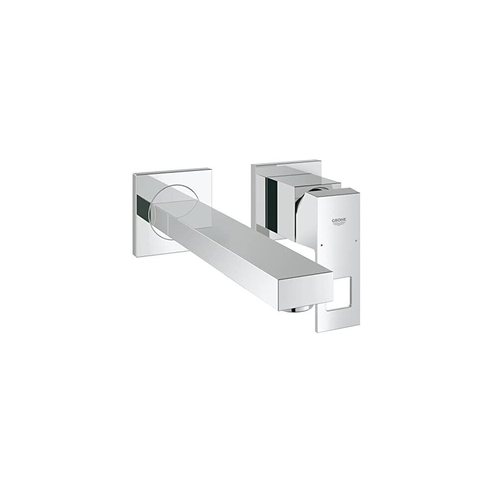 Grohe 23447000 Eurocube 2-Hole Washbasin Tap Fitting, Wall-Mounted