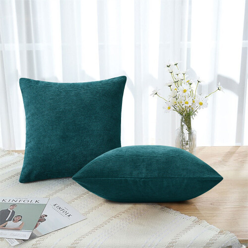 (Green) Pattern Velvet Cushion Covers Jumbo Super Soft