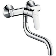 hansgrohe Focus kitchen tap with 180° swivel range, wall mounted, chrome 31825000