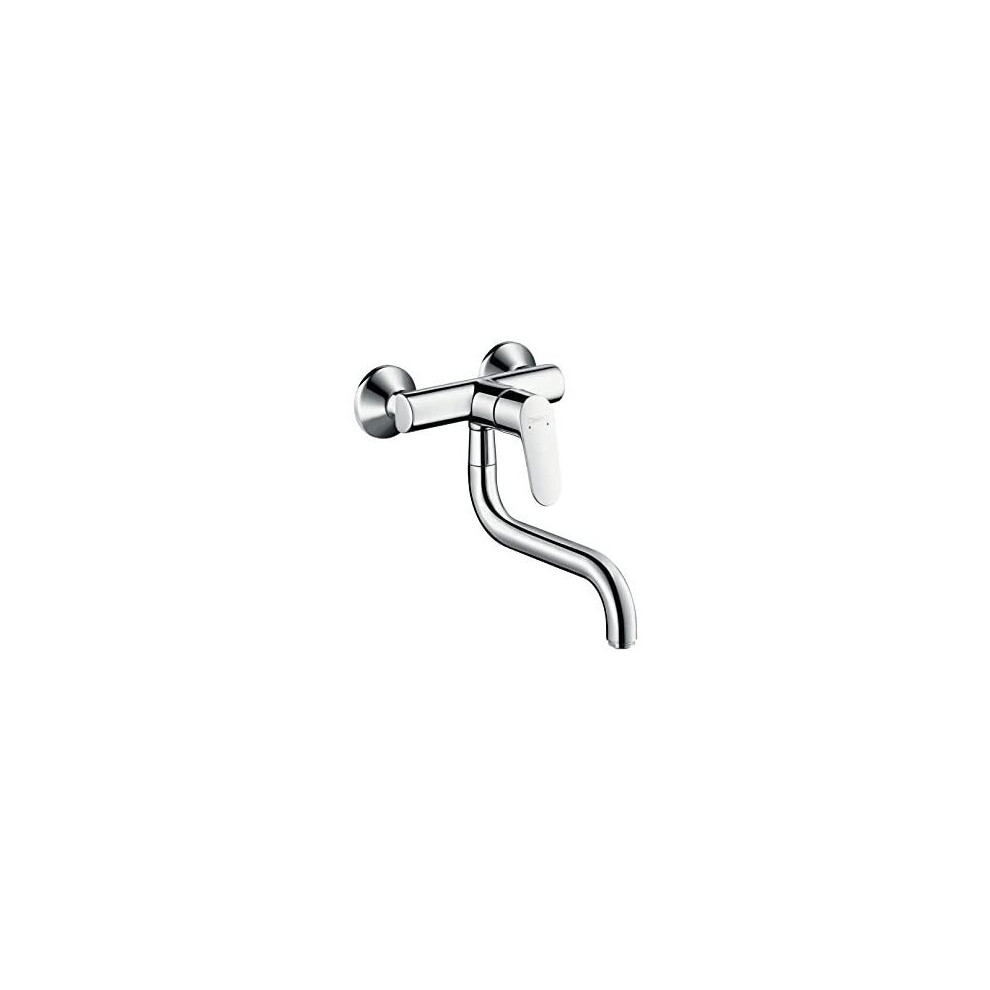 hansgrohe Focus kitchen tap with 180Â° swivel range, wall mounted, chrome 31825000