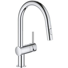 GROHE Minta | Kitchen Faucet - Single Handle Basin Mixer with Double Pull-Out Sprayer | Chrome | 32321002