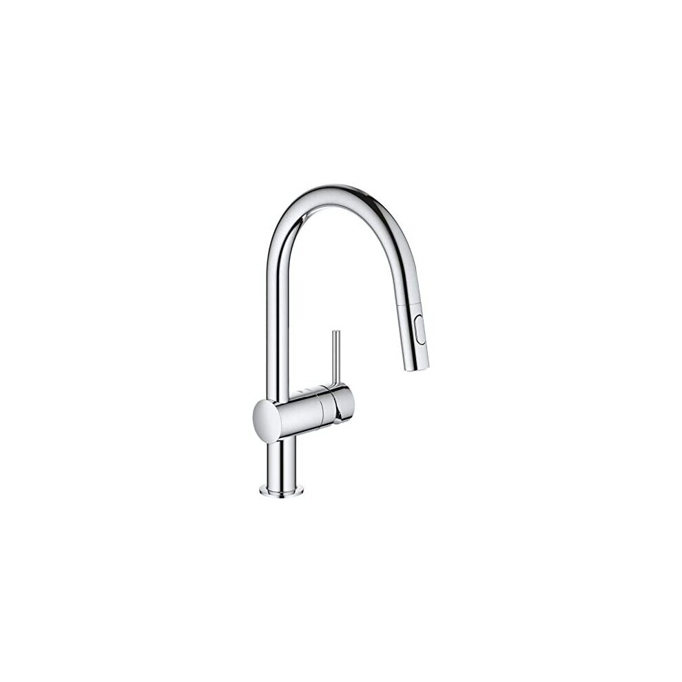 GROHE Minta | Kitchen Faucet - Single Handle Basin Mixer with Double Pull-Out Sprayer | Chrome | 32321002