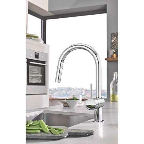 Grohe GROHE Minta | Kitchen Faucet - Single Handle Basin Mixer with Double Pull-Out Sprayer | Chrome | 32321002 1