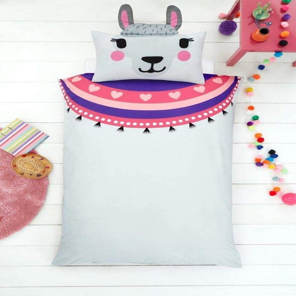 (Llama Shaped) Disney Cartoon Animal Shaped Single Duvet Cover With Pillowcase