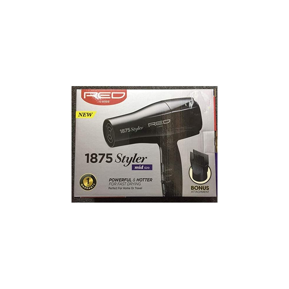 Red By Kiss 1875 Styler Mid Size Hair Dryer