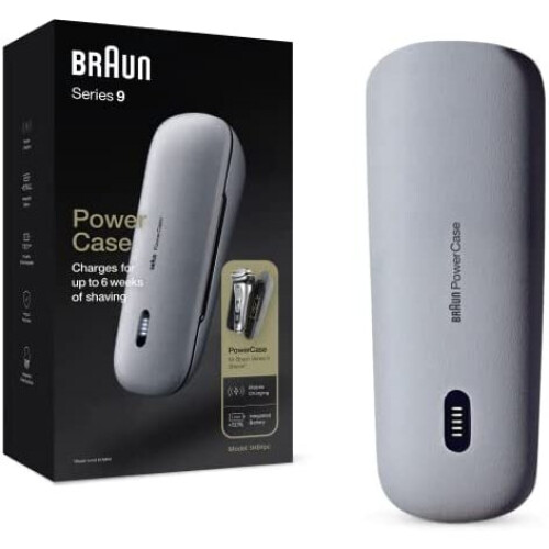 Braun Braun PowerCase, Electric Shaver Charging Case, Compatible with Braun Series 9 & 8 Electric Shavers, Up to 6 Weeks of Shaving, 50% More Battery