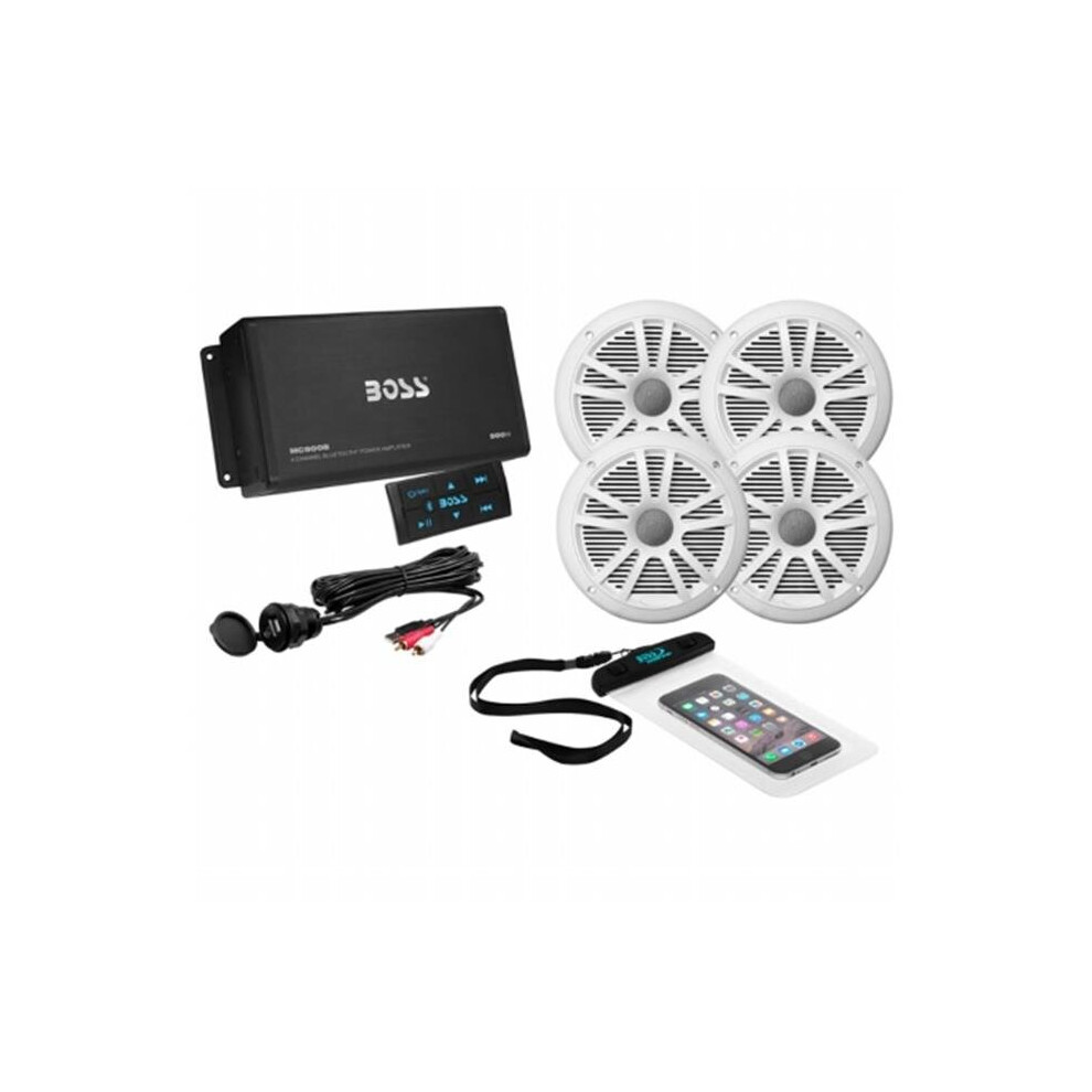 Boss Audio ASK904B.64 Channel Bluetooth Amplifier with 4 Speakers