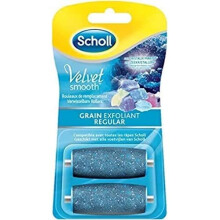 Scholl Velvet Smooth Express Pedi Crystal Diamonds Exfoliating Grain 2 Replacement Rolls