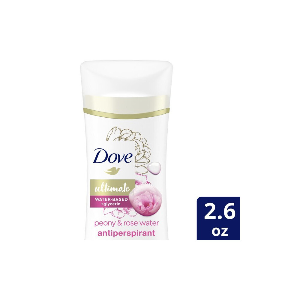 Dove Ultimate Antiperspirant Deodorant Stick Peony & Rose Water 2.6 oz