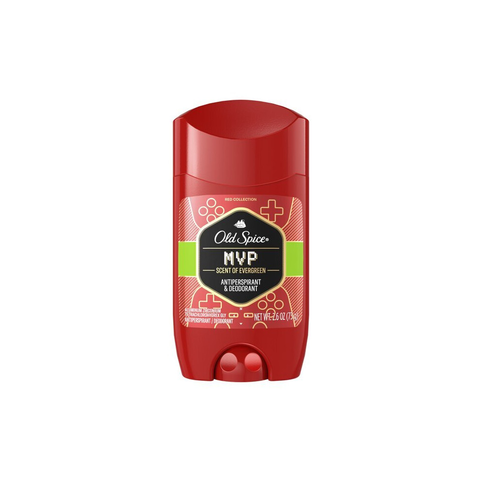 Old Spice Men's Antiperspirant & Deodorant Mvp, 2.6 Oz Red