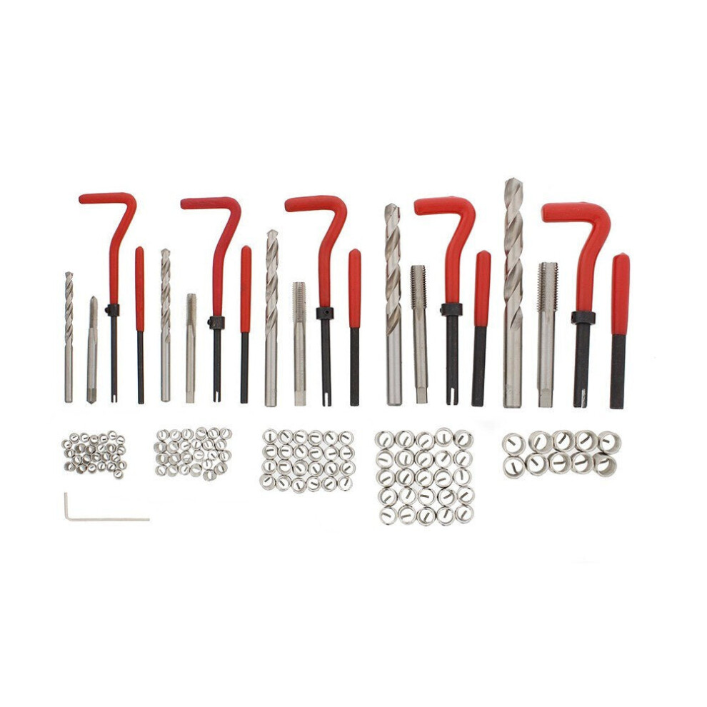131Pcs Stripped Thread Rethread Helicoil Repair Kit Set Metric M5 M6 M8 M10 M12 3654657571139