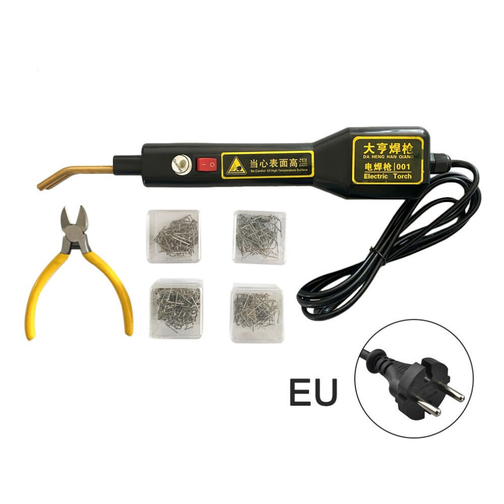 (EU plug) 30W Hot Stapler Plastic Welding Machine Car Bumper Repair Kit Repairing Gun