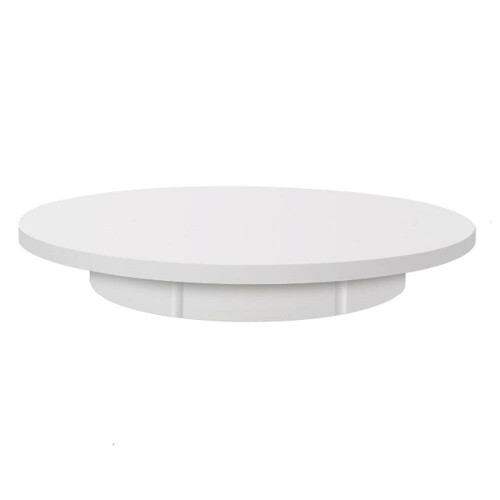 (White Euro) 42cm Diameter Electric Display Stand Intelligent Remote Control Rotating Table Live Shooting And Automatic Disk 1