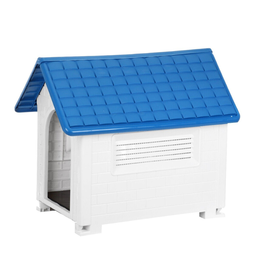 (Blue) Foldable Plastic Pets Dogs Houses Cages Small Outdoors Waterproof Warm Removable Washable With Kennels