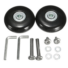 55mm Luggage Suitcase Replacement Wheels Axles and Rubber Repair 2 Set