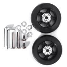 (64x18MM) 40/43/54/60/64/70 Luggage Suitcase Wheels Replacement Universal Swivel Repair Kit