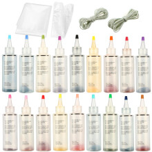 18Pcs Tulip One Step Tie Dye Kit Vibrant Fabric Textile Permanent Paint Colors Pigment