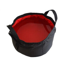 (Red) Collapsible Bucket Outdoor Folding Water Basin Portable Water Container For Travel Camping