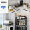 2-Tier Extendable Microwave Oven Rack - Adjustable, Space-Saving Kitchen Organizer in Black 5