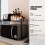 2-Tier Extendable Microwave Oven Rack - Adjustable, Space-Saving Kitchen Organizer in Black 7