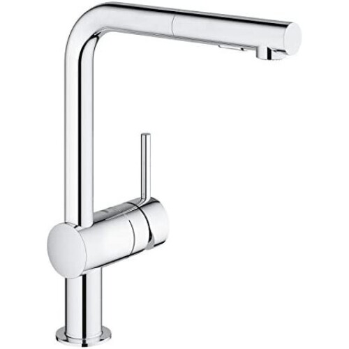 Grohe GROHE 30274000 | Minta L-Spout Kitchen Tap | Pull-Out Spray | Chrome