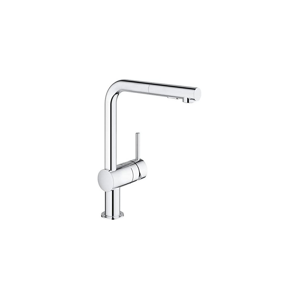 Grohe 30274000 | Minta L-Spout Kitchen Tap | Pull-Out Spray | Chrome