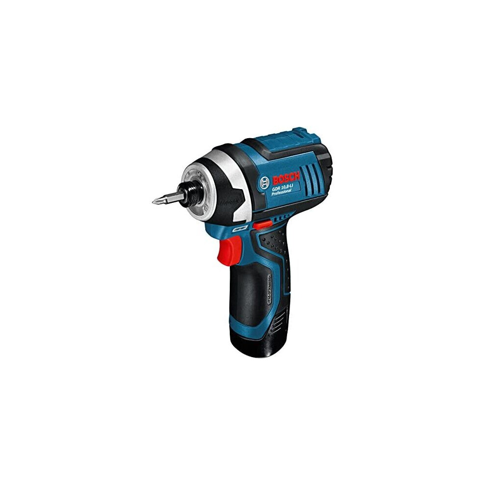 Bosch Professional GDR 12 V-105 Cordless Impact Driver with 2 x 12 V 2.0 Ah Lithium-Ion Batteries, L-Boxx