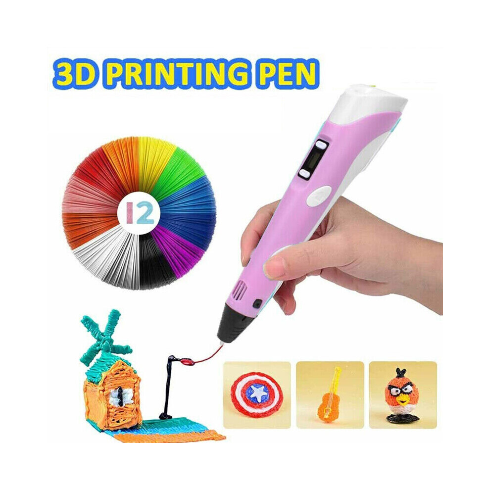 3D Printing Pen Drawing Pen Printer + LCD Screen + Free PLA Filaments