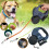 Double Retractable Dog Lead 360°No Tangle Retractable Pet Leash w/ LED 10