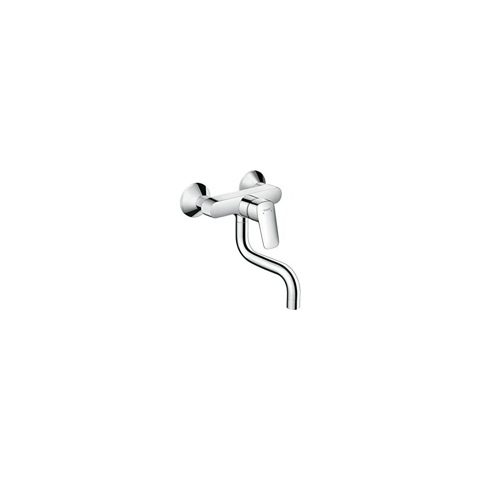 hansgrohe Logis kitchen tap with 180Â° swivel spout, wall mounted, chrome 71836000