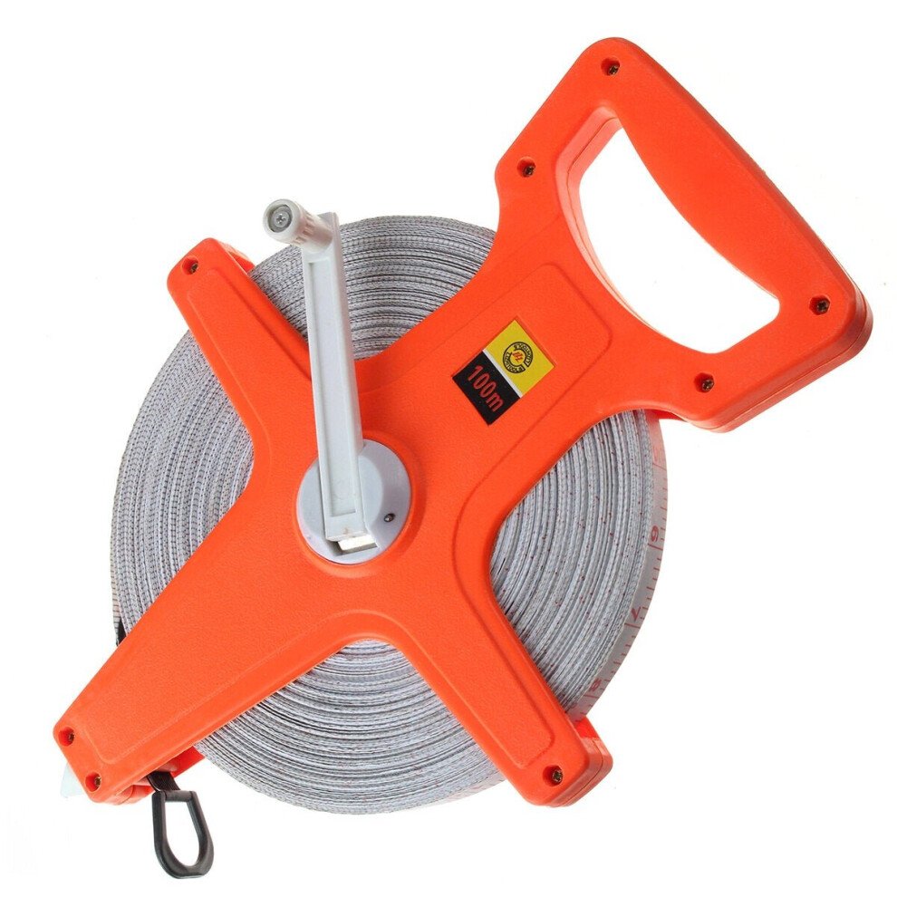 Tape Measure 30M 50M 100M Fiberglass Open Reel Measuring Metric Imperial Tool 3654659109354