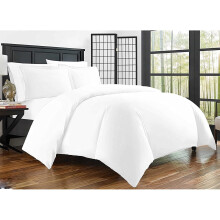 (Double, White) 100% EGYPTIAN COTTON 400 TC DUVET QUILT COVER SET SINGLE DOUBLE KING SIZE