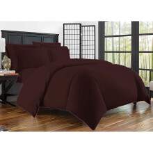 (Double, Chocolate) 100% EGYPTIAN COTTON 400 TC DUVET QUILT COVER SET SINGLE DOUBLE KING SIZE