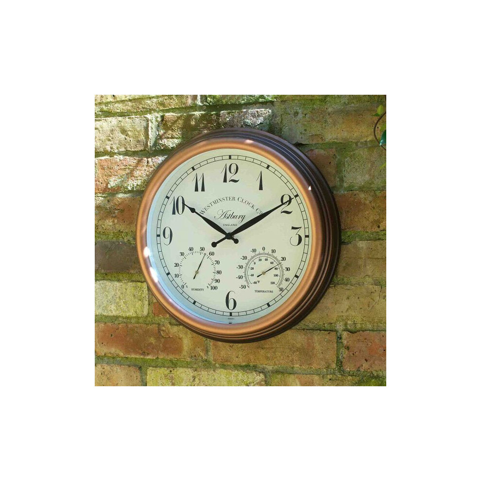 Smart Garden Astbury Wall Clock & Thermometer - 15 Inch