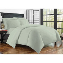 (Double, Sage) 100% EGYPTIAN COTTON 400 TC DUVET QUILT COVER SET SINGLE DOUBLE KING SIZE