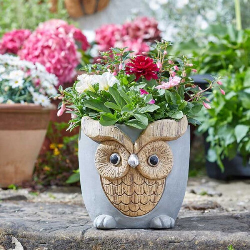 Smart Garden Smart Garden Woodstone Owl Planter