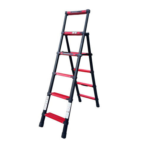 1.7M Aluminium Step Ladder Telescopic Folding Ladder Multi-Purpose 1