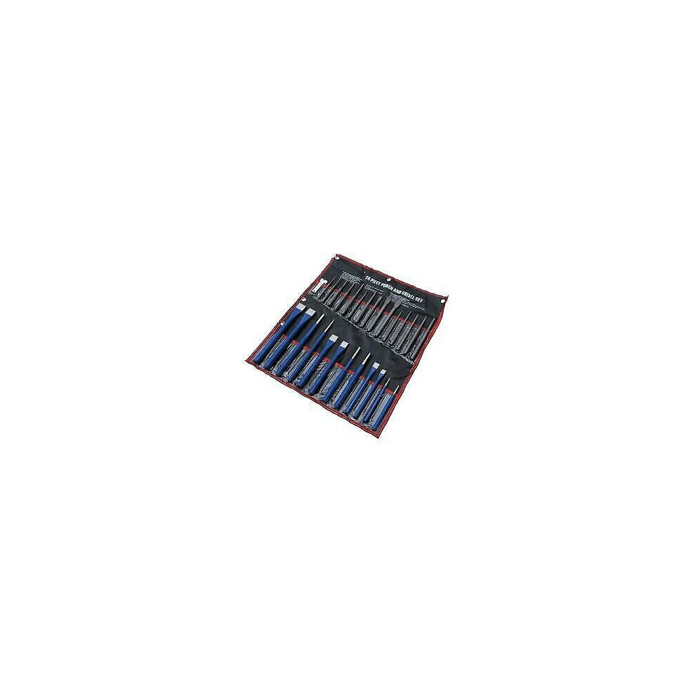 28pc Punch Chisel Set Comprehensive Chrome Vanadium Steel+Pouch (Neilsen CT2929)