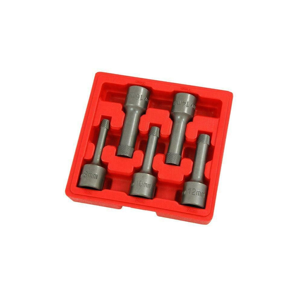 5Pc 1/2" Drive Multi-Spline Screw Extractor Set 8-16Mm (Genuine Neilsen Ct4485) 5055282044858
