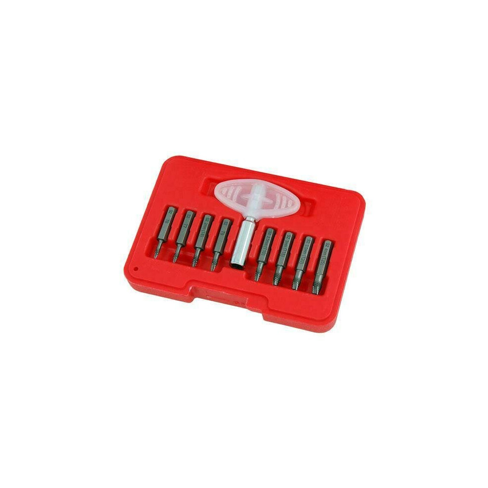 Neilsen 9Pc Star Plus Screw Extractor Set - Remove Hex Star & Torx Head (Neilsen Ct4361)