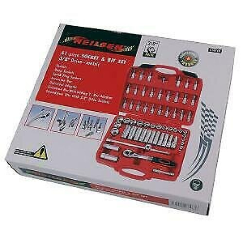 Neilsen 61pc - 3/8" Drive - Socket & Bit Set w/ Deep Sockets Metric (Neilsen CT0748) 2