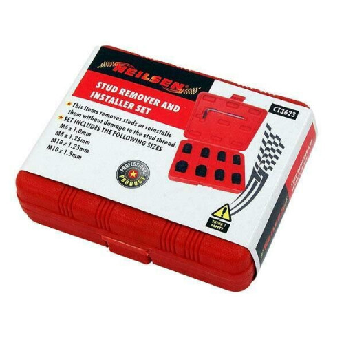 Neilsen Stud Remover Installer Set M6 M8 M10 Thread 9 Piece Kit (Genuine Neilsen CT3623) 2