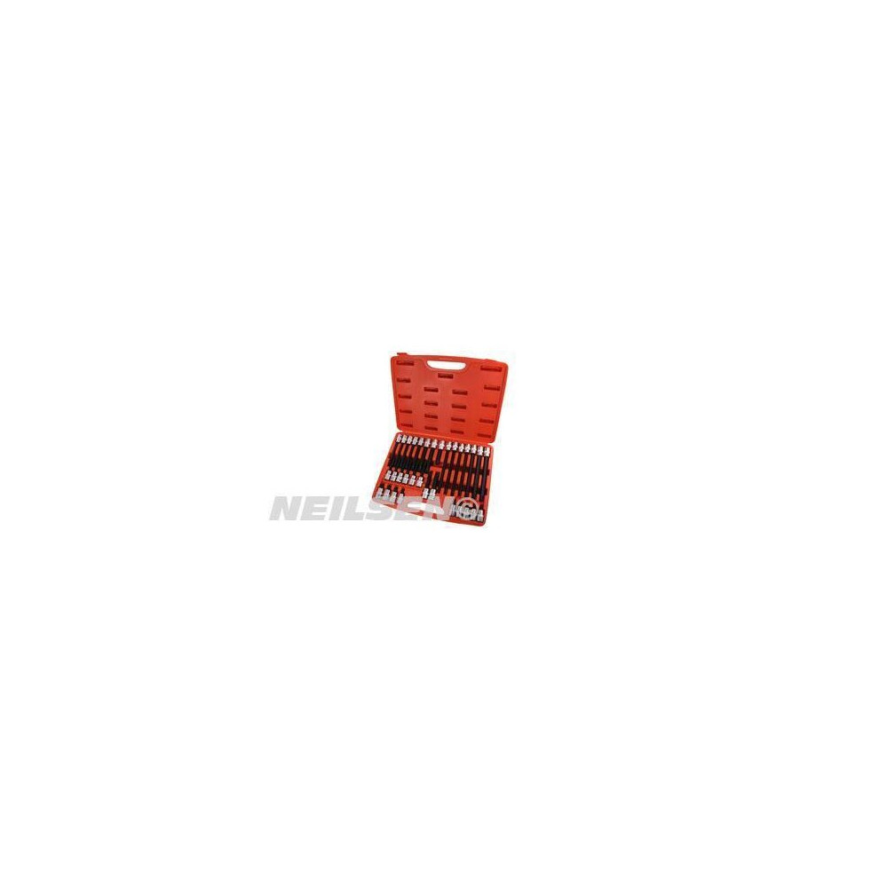 32pcs Multi Spline Bit Set Male M5 to M14 Star Torx Socket 1/2" (Neilsen CT0396)
