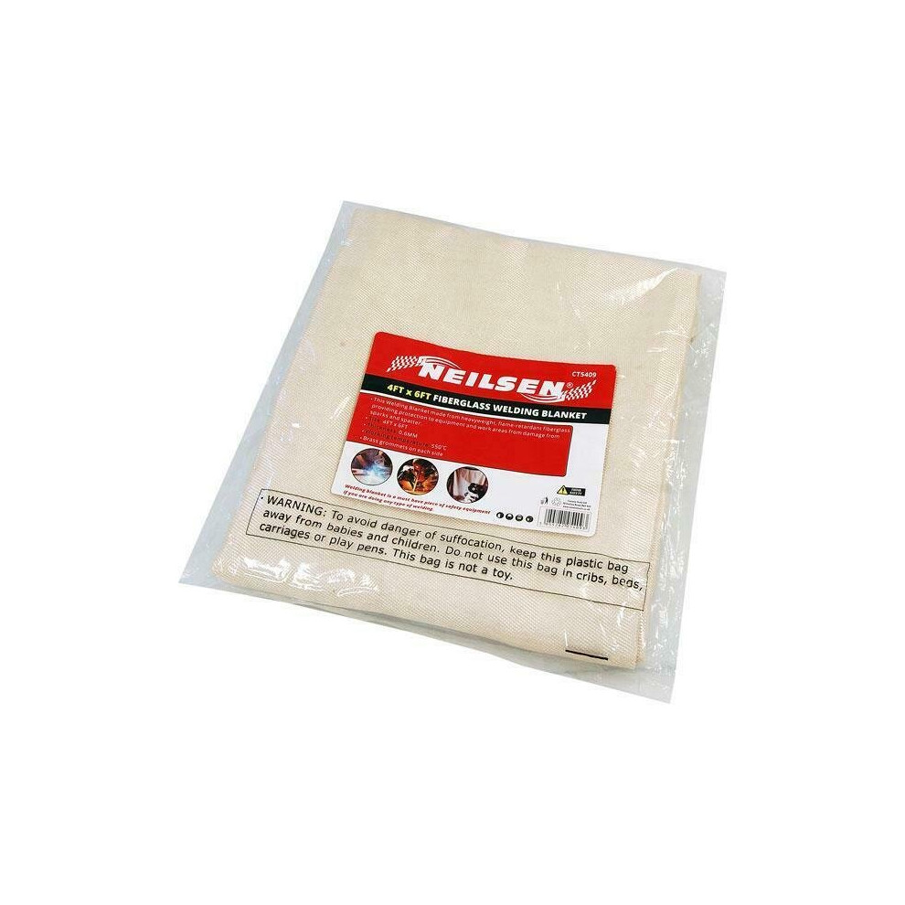 Neilsen Welding Blanket Heat Treated Fiberglass 4Ftx6ft (Genuine Ct5409)