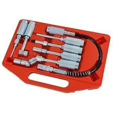 7Pc Grease Gun Lube Adaptor Accessory Kit  Rubber Tipped Needle Nozzle (CT1206)