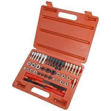42pc Re-Thread Tool Kit Set UNC/UNF & Metric,Taps,Dies and Thread Files (CT1952)