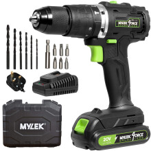 MYLEK 20v Cordless Brushless Motor Hammer Drill