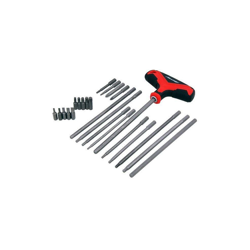 25pc T-Handle Screwdriver Set Inc. Extra Long Bits (Genuine Neilsen CT4248)